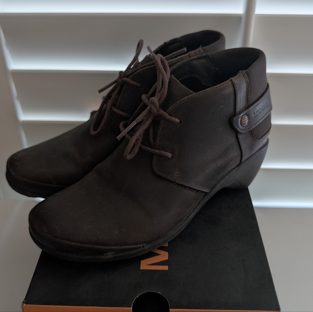 🥁 Merrell Veranda Lace Ankle Boot In Butter Rum (with box) - Picture 4 of 13